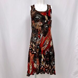 NWT Karen Kane Flattering Bold Print Midi Dress